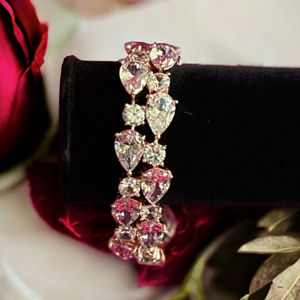 New! Rose Gold Diamond Tennis Bracelet